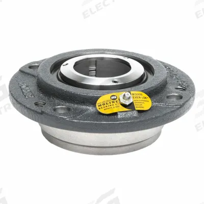 MOLINE BEARING 4 Bolt Flange Bearing: Spherical Roller, 3 7/16 in Bore - Flange-Mount Spherical Roller Bearings