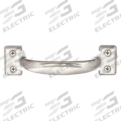 MONROE PMP Pull Handle: Unthreaded Holes, Stainless Steel, Silver, #8 Screw Size - Standard Pull Handles