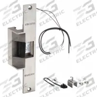 VON DUPRIN Electric Door Strike: 1 3/8 in Wd, 9 in Ht, Cylindrical/Mortise, Stainless Steel (MPN 6214 24V US32D CON). Key specifications — Brand: VON DUPRIN; Input Voltage: 24V AC/DC; Performance Duty Rating: 1 - Heavy Duty; Strike Type: Cylindrical.