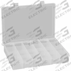 DURHAM MFG Compartment Box: 9 in x 13 1/8 in x 2 3/8 in, Clear, 24 Compartments, Snap (MPN LP24-CLEAR). Key specifications — ESD Conductive: Not Electrostatic Discharge Conductive; Color: Clear; Compartment WxD: (24) 2-1/6 in x 2-1/16 in; Brand: DURHAM MFG; Material: Plastic.