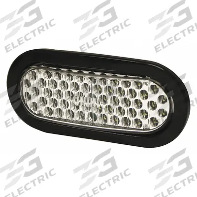 ECCO Warning Light: Perimeter Flashing Warning Light, Amber/White, 2 1/8 in Overall Wd - Vehicle Perimeter Flashing Warning Lights