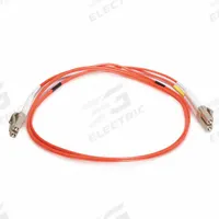 MONOPRICE Fiber Optic Patch Cord: Multi-Mode, 1 m Lg, LC End 1, LC End 2, Orange, PVC, 2 Fiber Count (MPN 2616). Key specifications — Fire Rating: Riser; Jacket Material: PVC; Number of Fibers: Duplex; Brand: MONOPRICE; _Fiber Optic Cable Style: 62.5/125µ OM1.