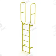TRI-ARC Ladder,Walk-Thru Fixed,Steel,6-Rung: 9 ft Overall Ht, 28 in Overall Wd, Steel, 6 Rungs (MPN WLFS0206-Y). Key specifications — Brand: TRI-ARC; Number of Sections: 1.