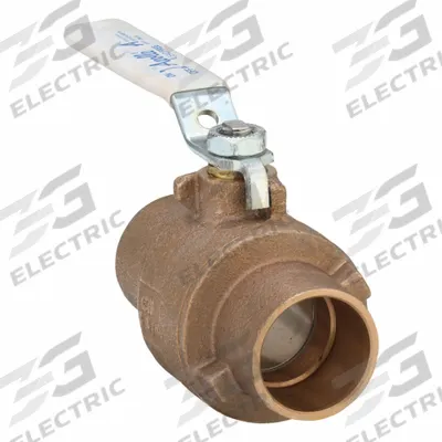 APOLLO Manual Two-Way Ball Valve: 1 1/4 in Size, Brass/Bronze, Straight, Sweat x Sweat - Bronze Ball Valves