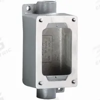 HUBBELL KILLARK Device Box: 1 Gangs, Aluminum, 3/4 in Hub Size, Feed Through, 3 1/2 in Overall Ht (MPN SWB-5). Key specifications — Brand: HUBBELL KILLARK; Hub Type: Feed Through.