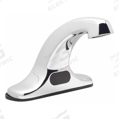 ZURN Sensor Faucet: AquaSense, Cast Brass/Plastic, Chrome Finish, Centerset - Centerset Sensor Bathroom Faucets