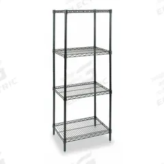 APPROVED VENDOR Wire Shelving Unit: Starter, 36 in x 18 in, 63 in Overall Ht, 4 Shelves, Dry/Wet (MPN 2KPK9). Key specifications — Recommended Environments: Wet; Color: Black; Finish: Powder Coated; Material: Steel; Brand: APPROVED VENDOR.