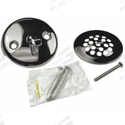 AB&A Bathtub Trip Lever Finish Kit: Stainless Steel, 2 1/4 in Overall Dia - Bathtub Drain & Overflow Kits