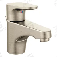 CFG Straight Spout Bathroom Faucet: Edgestone, Brass, Brushed Nickel Finish, 1.2 gpm Flow Rate (MPN 46103BN). Key specifications — Includes: Mounting Hardware; Brand: CFG; Series: Edgestone.