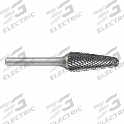 SGS PRO Carbide Bur: Ball-Nosed Cone, SL-6, Double Cut, 5/8" x 1 5/16" Head - Double-Cut Ball-Nosed Cone Burs