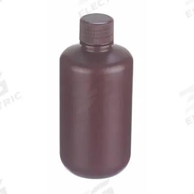 APPROVED VENDOR Laboratory Bottle: HDPE, 125 mL, 125 mL, Amber - HDPE Narrow Mouth Round Lab Bottles