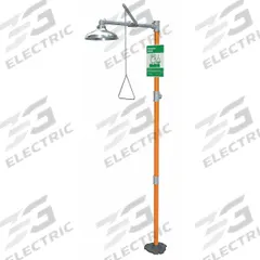 GUARDIAN EQUIPMENT Plumbed Shower: Floor Mnt, Stainless Steel Sprayhead, Shroud, Orange (MPN G1662SSH). Key specifications — Brand: GUARDIAN EQUIPMENT; Activation: Pull Rod.