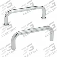 JW WINCO Pull Handle: Threaded Holes, Steel, Silver, 9.25 in Mounting Hole Center to Center, 0.39 in (MPN 425-10-235-CR). Key specifications — Screw Size: M5; Brand: JW WINCO; Color: Silver.