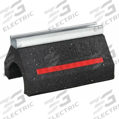 DURA-BLOK Pipe Support Block: Rubber Base, Electroplated Cast Iron, 6 in Overall Lg - Support Blocks with Strut Channel