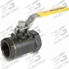 SHARPE Manual Two-Way Ball Valve: 1/2 in, Carbon Steel, Straight, FNPT x FNPT, Full Port Ball Port (MPN 4353010400). Key specifications — Brand: SHARPE; Handle: Locking Lever.