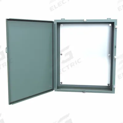 HAMMOND Electrical Enclosure: Steel, 36 in x 30 in x 10 in, NEMA 12/13/3R/4, w/Panel - Steel Washdown Enclosures