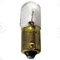 EATON Incandescent Bulb: Incandescent, Miniature Bayonet (BA9s), (T) Tubular, T3-1/4, 755, 6.3V AC (MPN 28-2202). Key specifications — Light Color: White; Trade Number: 755; Voltage: 6.3V AC; Brand: EATON; Bulb Shape: T3-1/4.