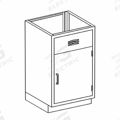 BLICKMAN Base Cabinet: 35 1/4 in Overall Ht, 22 in Overall Dp, 24 1/8 in Overall Wd - Sink Cabinets