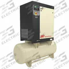 INGERSOLL RAND Rotary Screw Air Compressor: Horizontal, 15 hp, 56.1 cfm, 120 gal Tank, 460V AC (MPN R11I-A125/120-460-3). Key specifications — attr48606: Three; attr48593: 460V AC; attr48578: INGERSOLL RAND; attr110305: Not Included.