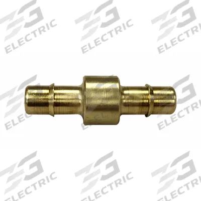 MEM-CO Barbed Fitting Coupling: 11/64 in ID x 11/64 in ID Size, Barbed x Barbed - Nickel-Plated Brass Barbed Tube Fittings