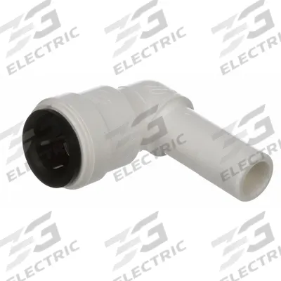 WATTS Push-Fit Elbow Fitting: 90° Elbow, 1/2 in OD x 1/2 in OD Size, Polysulfone - Polysulfone Push-to-Connect Tube Fittings