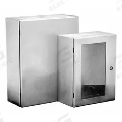 HOFFMAN Enclosure: 304 Stainless Steel, 30 in x 24 in x 8 in, NEMA 12/3R/4/4X, Solid Cover, Hinged (MPN CSD30248SS). Key specifications — Brand: HOFFMAN; Closure Method: 1/4-Turn Latch; Enclosure Material: 304 Stainless Steel; Knockouts: Not Included.