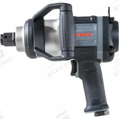 PROTO Air Impact Wrench: Full-Size, 1 in Drive, Pistol-Grip, Square, 1/2 in NPT Air Inlet, Std (MPN J199WP). Key specifications — attr1321013: NPT; attr1321026: No; attr1321019: Full-Size; attr1321030: PROTO; attr1321012: Standard; attr1321025: Square.