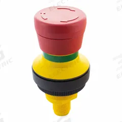 MURRELEKTRONIK Emergency Stop Push Button: Non-Illuminated, Mushroom Head Profile, Non-Metallic, 2NC (MPN 69100). Key specifications — Brand: MURRELEKTRONIK; Action: Maintained; Push Button Material Type: Non-Metallic.