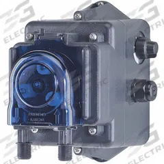 STENNER Peristaltic Chemical Metering Pump: 120V AC, 1/40 hp HP, 7.4 gpd Max. Flow Rate, Santoprene (MPN E10VXAA1S6G1). Key specifications — Tubing Material: Santoprene; Brand: STENNER; Reproducibility: ±5.0%.