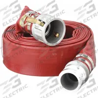 Water Discharge Hose: 3 in Hose Inside Dia., 50 ft Hose Lg, 125 psi, Red, 3 in x 3 in Fitting Size (MPN 45DU10). Key specifications — Brand: APPROVED VENDOR; Temp. Range: 5° to 150°F; Hose Color: Red.