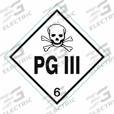 Grainger DOT Container Label: PG III - Class 6: Toxic, Poison Inhalation & Infectious Substances
