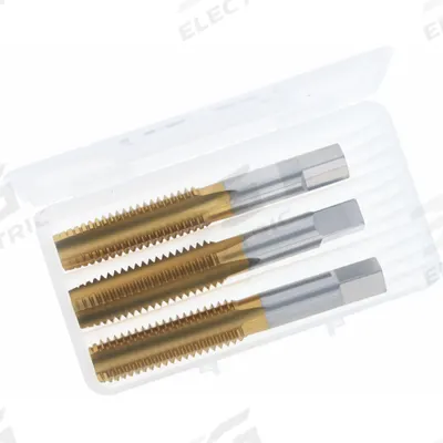 CHICAGO-LATROBE Tap Kit: 5/8"-18 UNF, H3 / 3B, 4 Flute, TiN Coated High Speed Steel (MPN 174535) - Three-Piece Hand Tap Sets