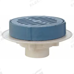 ZURN Floor Drain: 11 1/2 in Overall Dia, 4 in Nominal Pipe Size, Plastic, Cast Iron, Slotted, Round (MPN FD2350-PV4). Key specifications — Brand: ZURN.