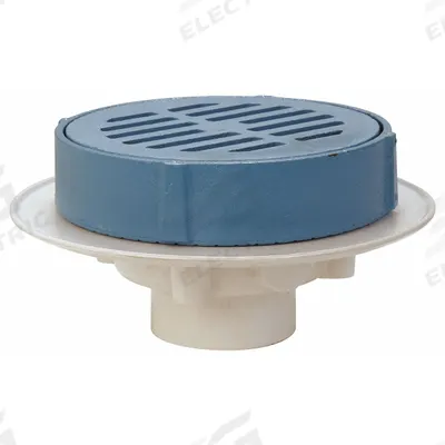 ZURN Floor Drain: 11 1/2 in Overall Dia, 4 in Nominal Pipe Size, Plastic, Cast Iron - General Purpose Floor Drains