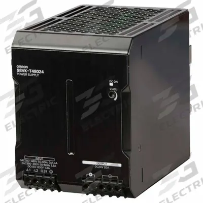 OMRON Switching Power Supply: 480 W Output Power - Rated, 20 A Current - Output - DIN Rail Mount DC Power Supplies
