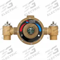 LEONARD VALVE Thermostatic Mixing Valve: 2 in Inlet Connection Size, 2 in Outlet Connection Size (MPN LV-985-SW-LF-BDT-RF). Key specifications — attr1037830: PTFE-Coated Brass Shuttle; attr1037827: LEONARD VALVE.