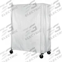 EAGLE GROUP Utility Cart Cover: White, Polyester, Hook-and-Loop, 60 in Wd, 63 in Ht, 21 in Dp (MPN CV-63-2160). Key specifications — For Use With: DTSC2436E; Brand: EAGLE GROUP.