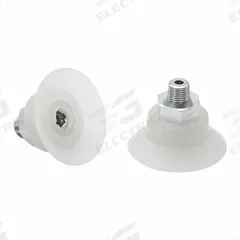 SCHMALZ Vacuum Pad Assembly: Flat, 1/8 in NPT Vacuum Port, 39.2 mm Pad Dia, Clear, 2.9 mm Pad Ht (MPN 10.01.01.15063). Key specifications — attr1019136: 10.01.01.15063; attr1019138: SCHMALZ; attr1019139: 55 A.