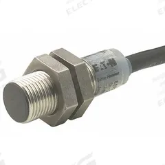 EATON Inductive Cylindrical Proximity Sensor: Non-Terminated Cable, Unshielded, 2 Wires, 20-250V AC (MPN E57SBL12A4E). Key specifications — Brand: EATON; AC Supply Voltage Rating: 20-250V AC; DC Supply Voltage Rating: Not Rated.
