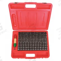 STARRETT Pin Gauge Set: No-Go (Minus), 0.251 in to 0.5 in, 0.001 in Dia Increment (MPN S4005-500). Key specifications — attr1182478: STARRETT; attr1182465: ZZ; attr1182466: +/-0.00020 in.