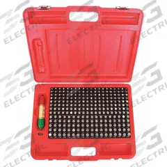 STARRETT Pin Gauge Set: No-Go (Minus), 0.251 in to 0.5 in, 0.001 in Dia Increment (MPN S4005-500). Key specifications — attr1182478: STARRETT; attr1182465: ZZ; attr1182466: +/-0.00020 in.