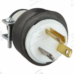 HUBBELL Straight Blade Plug: 7-15P, 277V AC, 15 A, 2 Pole, 3 Blade, Black (MPN HBL5929)