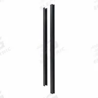 EUROFENCE Gate Post Kit: 8 ft Overall Ht, Aluminum, Powder Coated, Black, Corner/End/Line/T (MPN EF 62508). Key specifications — Brand: EUROFENCE; Product Type: Post Kit; Fence Mounting Style: Surface Mount; Finish: Powder Coated; Material: Aluminum; Positioning: End; Color: Black.