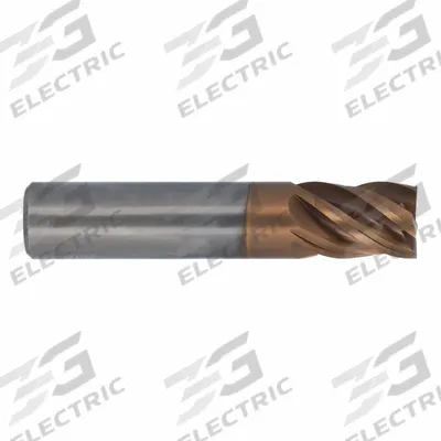 CLEVELAND Square End Mill: Carbide, T-Max Coated, 5 Flute, 3/8" Mill Dia, 1-1/8" LOC - Fast-Cutting Carbide Square End Mills for Stainless Steel & Super Alloys