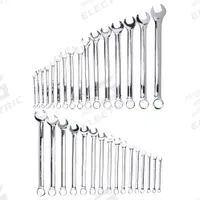 WESTWARD Combination Wrench Set: Alloy Steel, Chrome, 32 Tools, 15° Head Offset Angle, Offset (MPN 3XU43). Key specifications — attr309520: Chrome; attr309519: Alloy Steel; attr324929: WESTWARD; attr309512: Canvas Pouch; attr309522: No; attr309533: No.