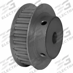 DAYTON Timing Pulley: Curvilinear, Fixed, For 9 mm Belt Wd, 28 Teeth, 5 mm Pitch, Aluminum (MPN 28-5M09M6FA8). Key specifications — Brand: DAYTON; Finish: Clear Anodized; For Belt Series: Powerhouse®.