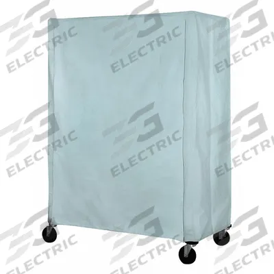 EAGLE GROUP Utility Cart Cover: Blue, Nylon, Hook-and-Loop, 24 in Wd, 63 in Ht - Hook-&-Loop Mildew-Resistant Coated Nylon Covers