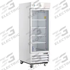Controlled Room Temperature Cabinet: 115 V, 20°C to 25°C, 28 3/8 in Overall Wd, 36 1/2 in Overall Dp (MPN CRT-ABT-HC-S26G). Key specifications — Brand: AMERICAN BIOTECH SUPPLY; Voltage: 115 V; Includes: (4) Adjustable Shelves; Door Hinge: Right Hinge.