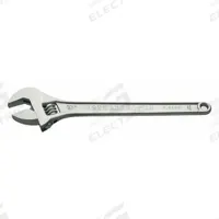 ROTHENBERGER Adjustable Wrench: Chrome Vanadium Steel, Chrome, 15 in Overall Lg, Plain Grip (MPN 70445). Key specifications — attr309359: Chrome; attr324924: ROTHENBERGER; attr309358: Chrome Vanadium Steel.