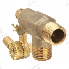 BOB Float Valve: For Water Media, Angle Valve Body, Float Valve Body, Horizontal Piping, Brass, MNPT (MPN R400-3/4). Key specifications — Mounting: Horizontal Piping; Arm Adjustability: Adjustable; Connection Gender - Side 1: Male; Connection Gender - Side 2: Male; Brand: BOB; Connection Type - Side 1: NPT; Connection Type - Side 2: NPT; Flow Rate: 21 gpm @ 35 psi.